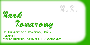 mark komaromy business card